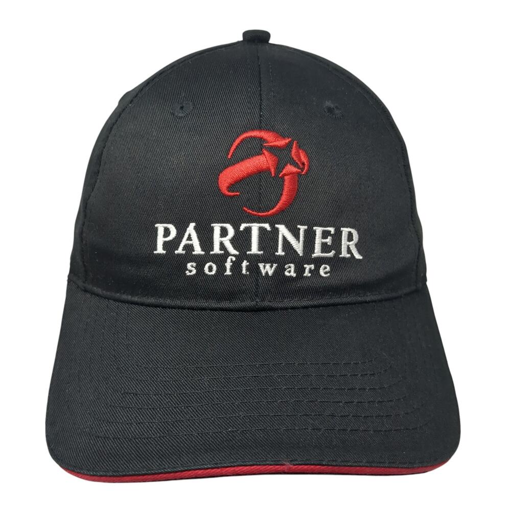 Partner Software Strapback Baseball Cap Black One… - image 1